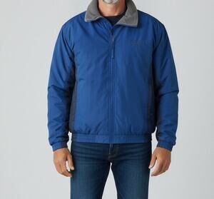 Cabela's Men's Fleece Full Zip Jacket Blue Large Lined Pockets